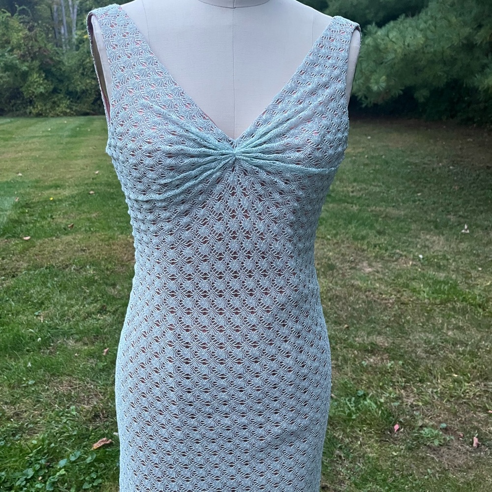 Elegant Mint Green Sleeveless Dress